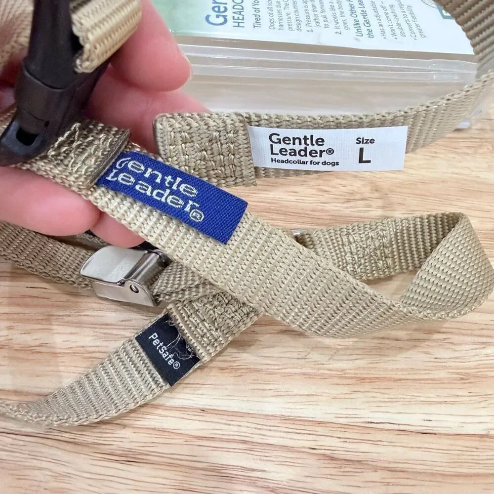 PetSafe Pet Safe Gentle Leader Headcollar Collar Large 60-130 lbs Fawn Color New